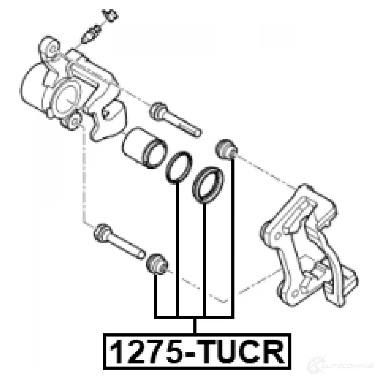 Ремкомплект, тормозной суппорт FEBEST 1275-TUCR 1440023035 EGR5 7 изображение 1