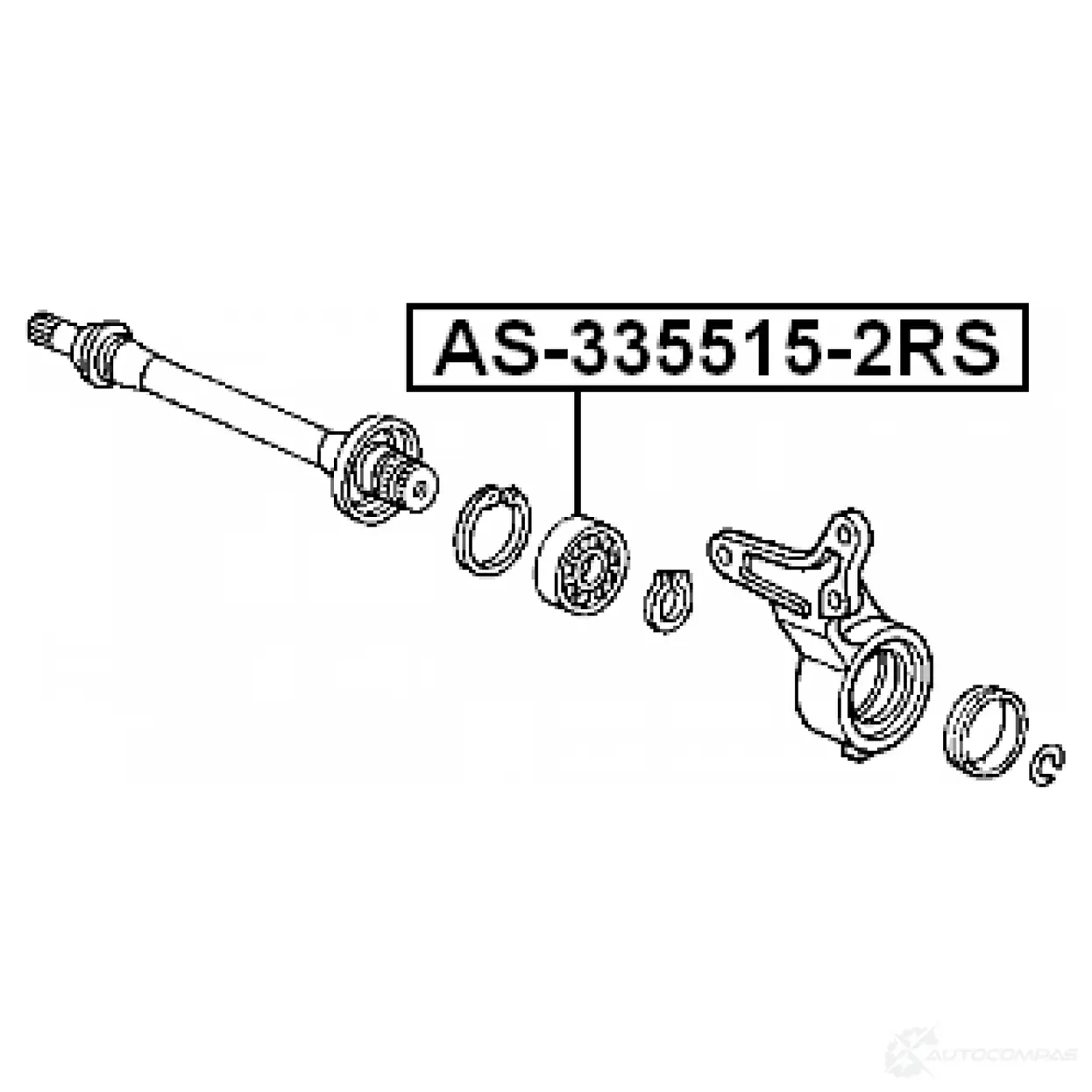 Подшипник приводного вала FEBEST R2N 70 3825549 4056111032719 as3355152rs изображение 1