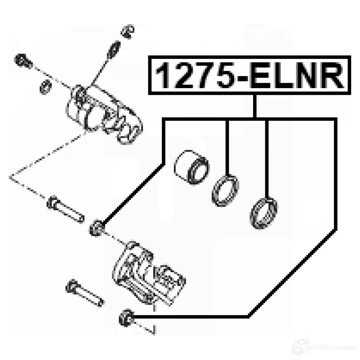 Ремкомплект, тормозной суппорт FEBEST 1440023030 1275-ELNR MHT6O8 K изображение 1