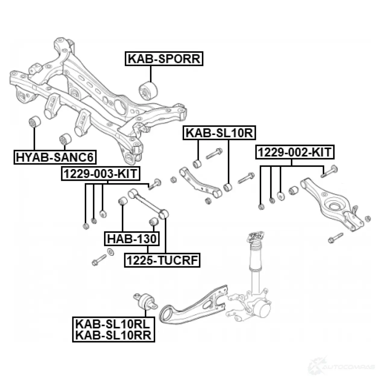 Рычаг независимой подвески колеса, подвеска колеса FEBEST 1225-TUCRF CJT LM 1440023024 изображение 1