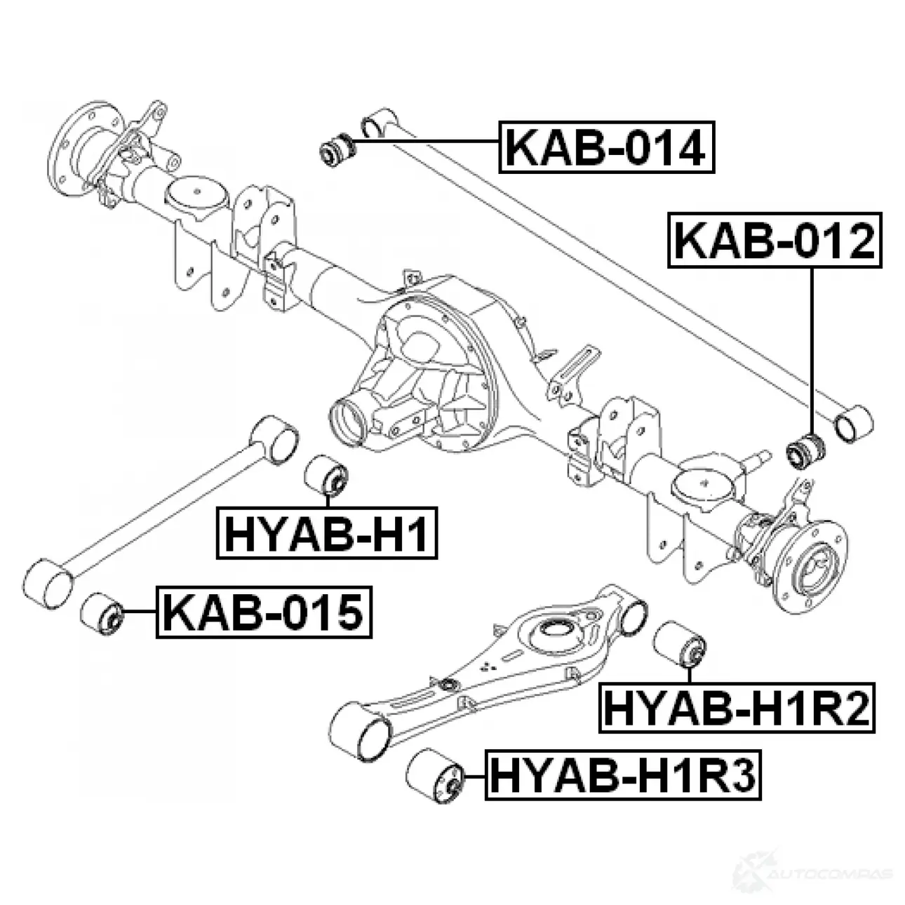 Сайлентблок FEBEST hyabh1r3 I4R6 S1D 4056111103044 3826853 изображение 1