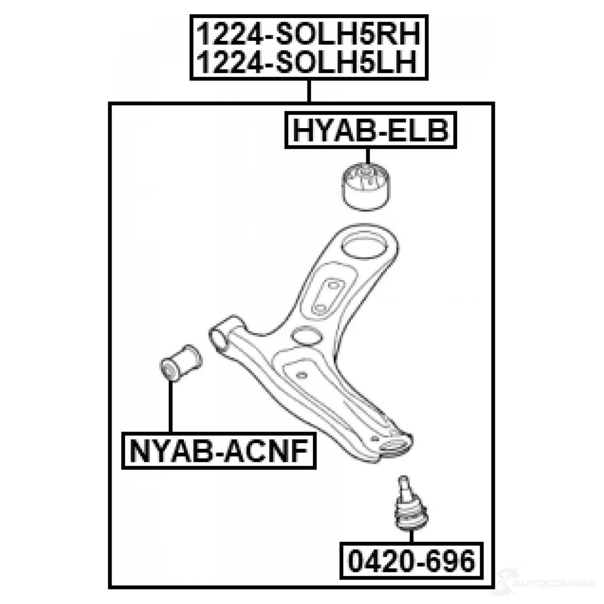 Рычаг независимой подвески колеса, подвеска колеса FEBEST NM V3IDI 1224-SOLH5LH 1440023021 изображение 1
