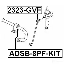 Втулка стабилизатора FEBEST 4056111126456 3DQW 2F 1424585309 adsb8pfkit изображение 1