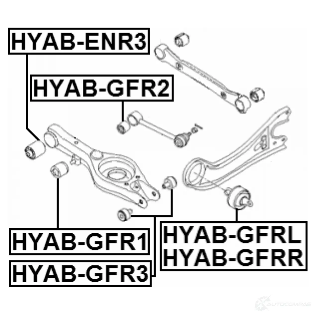 Сайлентблок FEBEST 3826843 hyabgfr2 3ZC90U X 4056111090894 изображение 1