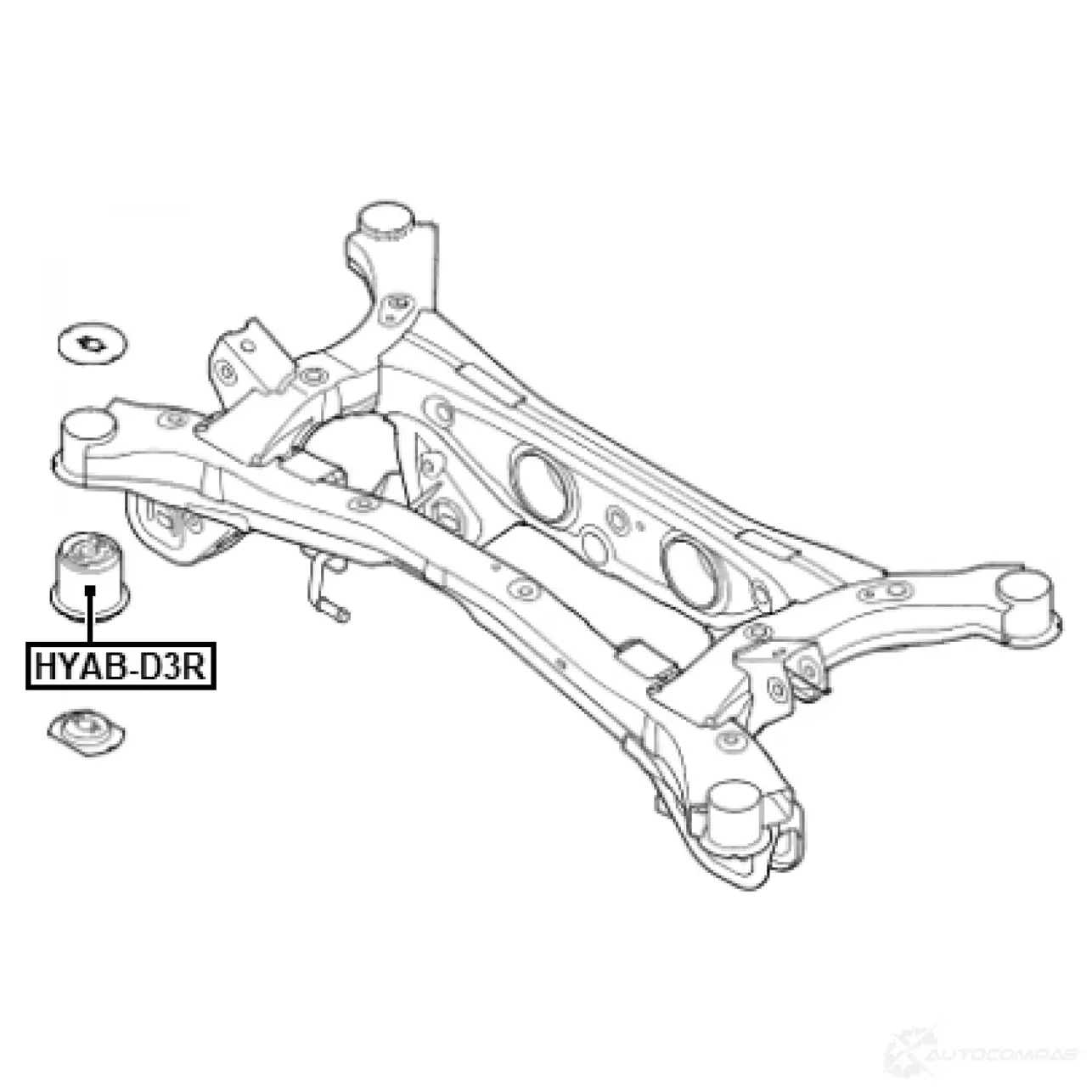 Втулка, балка моста FEBEST 14YGGP S 1440024504 HYAB-D3R изображение 1