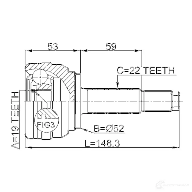 Шрус приводного вала, комплект FEBEST 1010av GGNP8 R 192175095 4056111039497 изображение 1