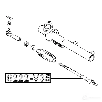 Рулевая тяга FEBEST 0222v35 3822195 84Y IYO 4056111024943 изображение 1