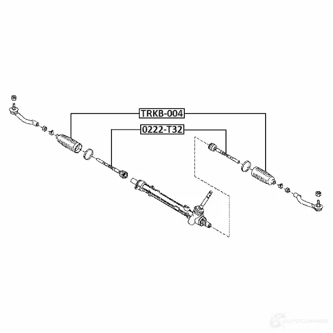 Рулевая тяга FEBEST 0222t32 4056111117898 T L4UR 3822191 изображение 1