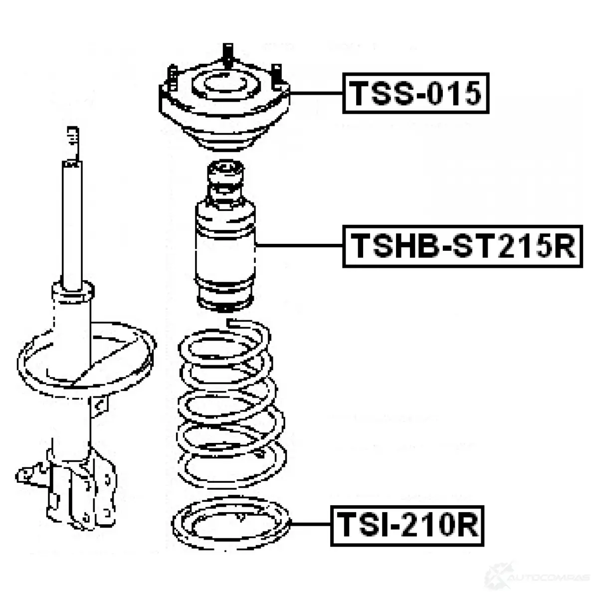 Пыльник амортизатора FEBEST tshbst215r 4056111028316 3830338 E VR3M изображение 1