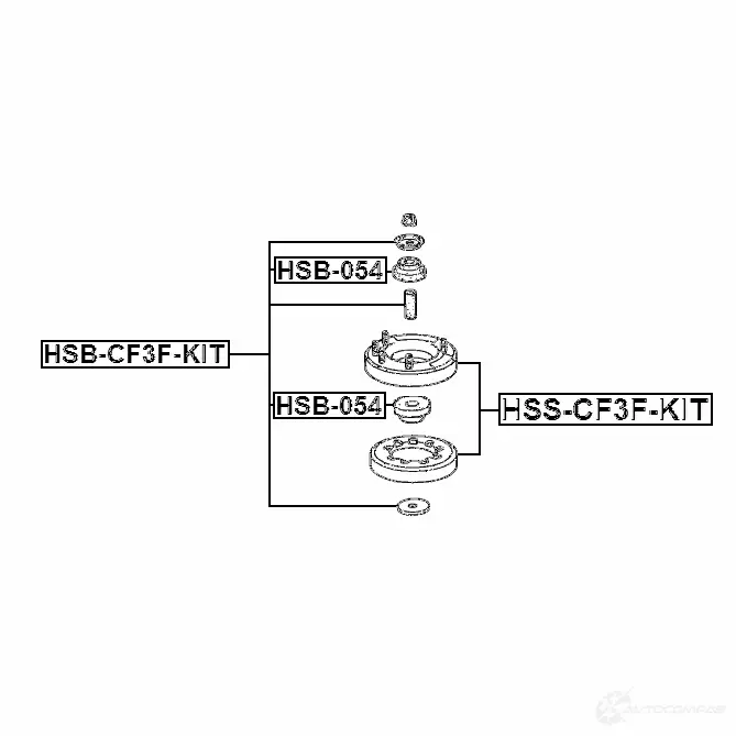 Распорная втулка амортизатора FEBEST 4056111121819 F HLEKY 1270607074 hsbcf3fkit изображение 1