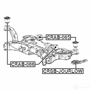 Сайлентблок задней балки FEBEST 4056111130248 YRBJ HIM crab065 1424650660 изображение 1