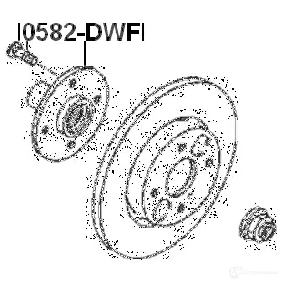 Ступица колеса FEBEST 4056111061191 0582dwf 3823747 V3ZJ Q43 изображение 1