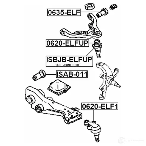 Шаровая опора FEBEST V10 7IPE 573100156 4056111031286 0620elf1 изображение 1