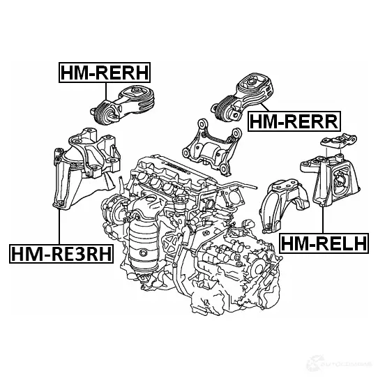 Подушка двигателя, опора FEBEST HQIV F hmrerr 3826677 4056111082462 изображение 1