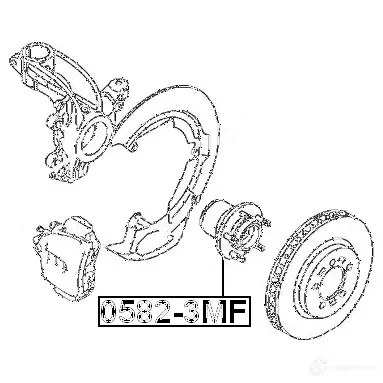 Ступица колеса FEBEST 05823mf 4056111042381 BNG N9 3823729 изображение 1