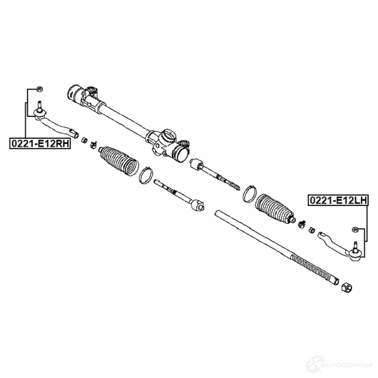 Наконечник поперечной рулевой тяги FEBEST MH9FOM S 1440023928 0221-E12LH изображение 1