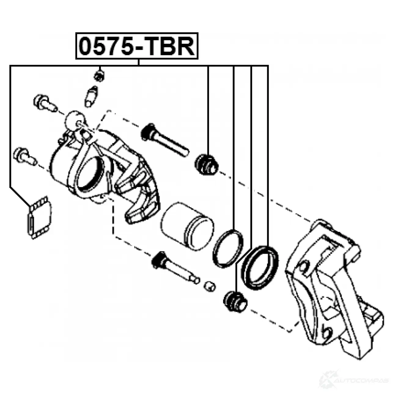 Ремкомплект суппорта FEBEST 3823703 0575tbr 4056111084084 VFBP V изображение 1