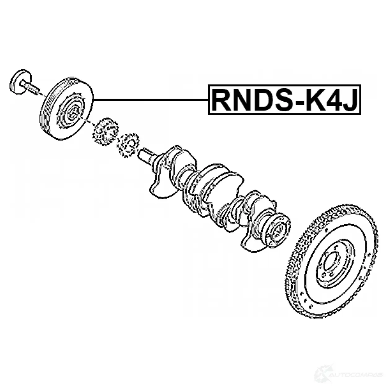 Ременный шкив, коленчатый вал FEBEST 1440023650 U P0MV RNDS-K4J изображение 1