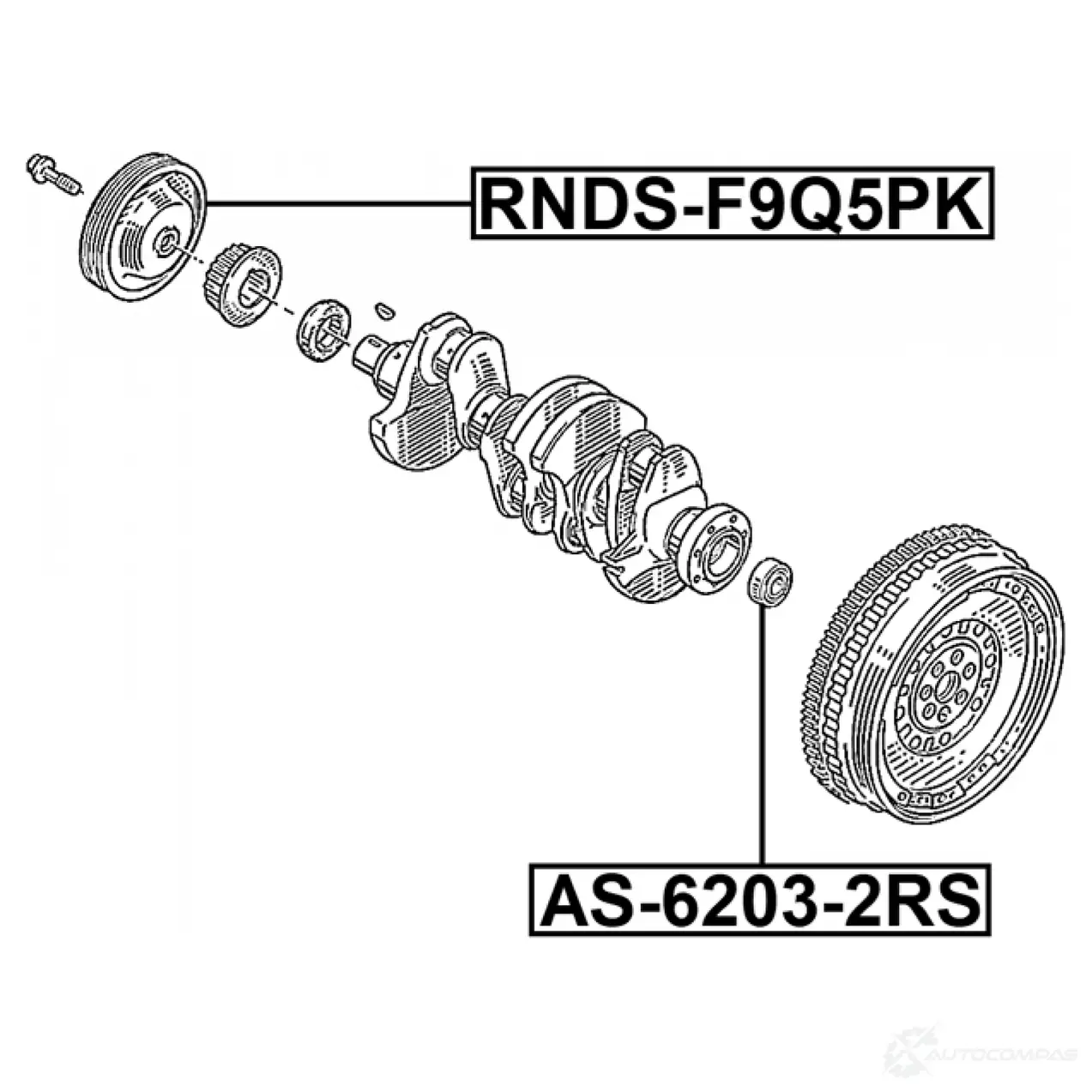 Ременный шкив, коленчатый вал FEBEST CFD NWVN RNDS-F9Q5PK 1440023645 изображение 0