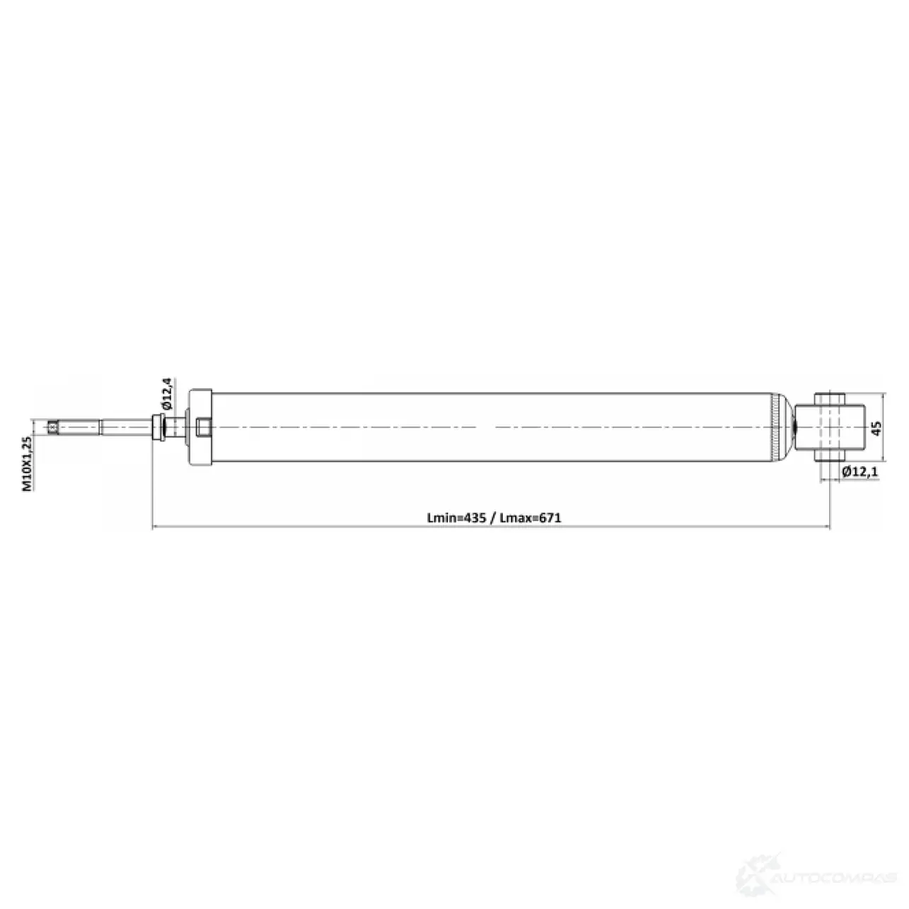 Амортизатор FEBEST 02110-007R F78KV 1G 1440023912 изображение 1