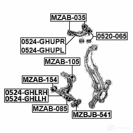 Рычаг FEBEST JSM LLU 0524ghllh 3823618 4056111117768 изображение 1