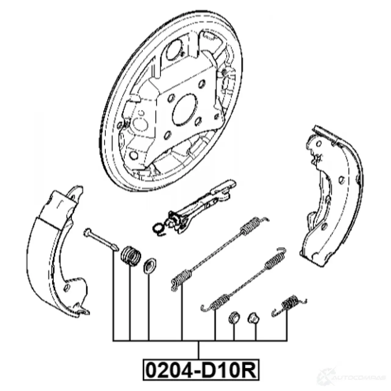 Комплектующие, стояночная тормозная система FEBEST 0204-D10R-KIT BOPM4 4Q 1440023901 изображение 1