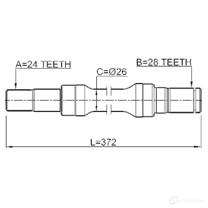 Приводной вал FEBEST 0512m323rh 1270594392 4056111108230 5Y0 83W изображение 1