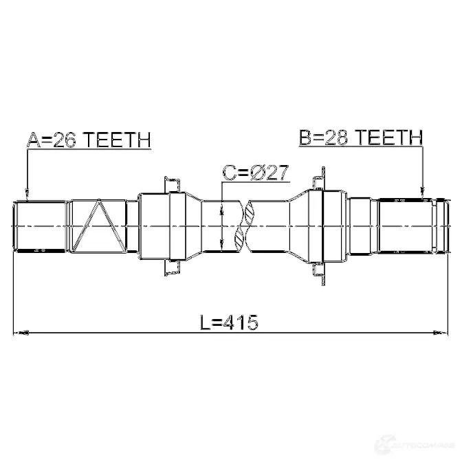 Приводной вал FEBEST 0512bl16at 4056111100920 IMN1Y V 3823509 изображение 1