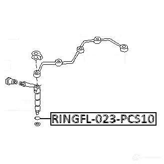 Кольцо форсунки FEBEST TXOJP X ringfl023pcs10 1436947754 изображение 1
