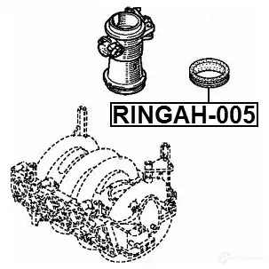 Прокладка впускного коллектора FEBEST ringah005 C 5P80P 1424553913 4056111123097 изображение 1