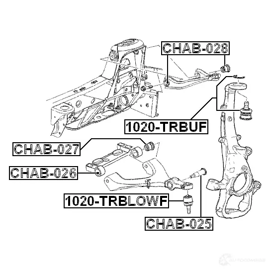 Сайлентблок FEBEST IIMHW C chab027 1436947125 изображение 1