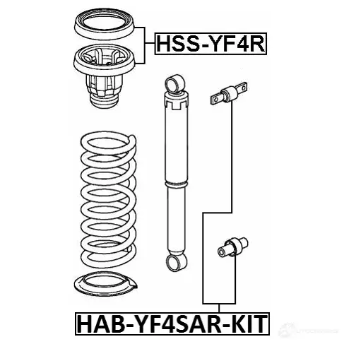 Втулка амортизатора FEBEST 4056111120324 habyf4sarkit K8 9OQ 1270606546 изображение 1