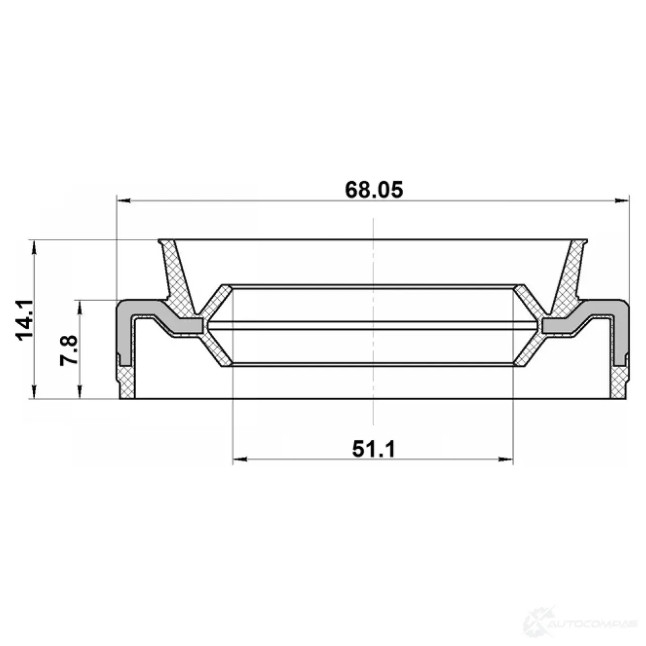 Уплотнение ступицы колеса FEBEST 3825311 UGLNX T 4056111085555 95efs53680814x изображение 1
