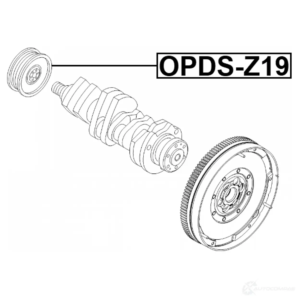 Ременный шкив, коленчатый вал FEBEST 1440023633 59R1 JD7 OPDS-Z19 изображение 1