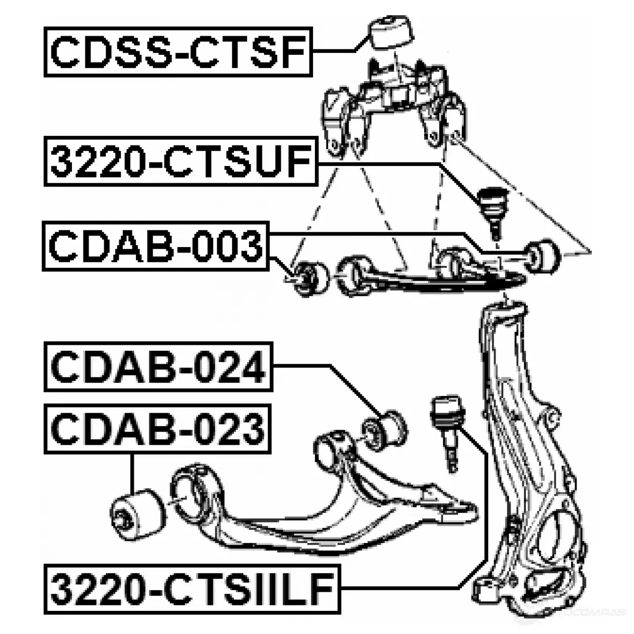 Сайлентблок FEBEST cdab023 4056111114545 1270603968 ER5622 7 изображение 1