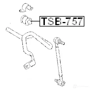 Втулка стабилизатора FEBEST 3830121 4056111006307 tsb757 X 1VXO2W изображение 1