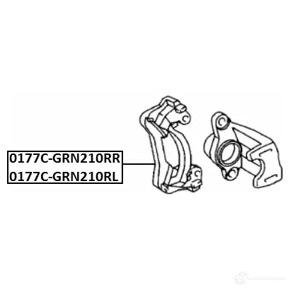 Комплект кронштейнов тормозного суппорта FEBEST PXI L5 3821656 0177cgrn210rr 4056111115603 изображение 1