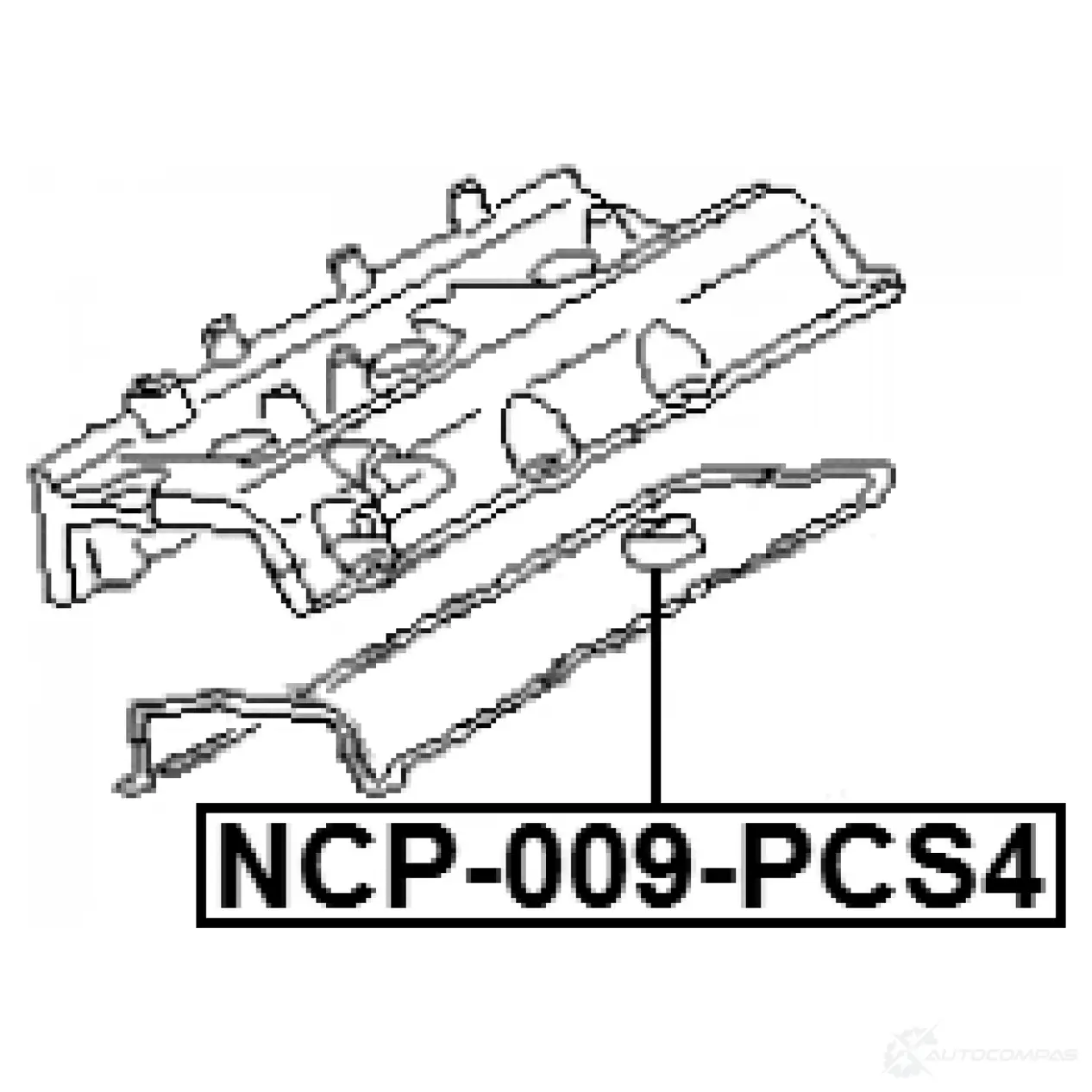 Прокладка, крышка головки цилиндра FEBEST 1440023629 NCP-009-PCS4 9J QJ7 изображение 1