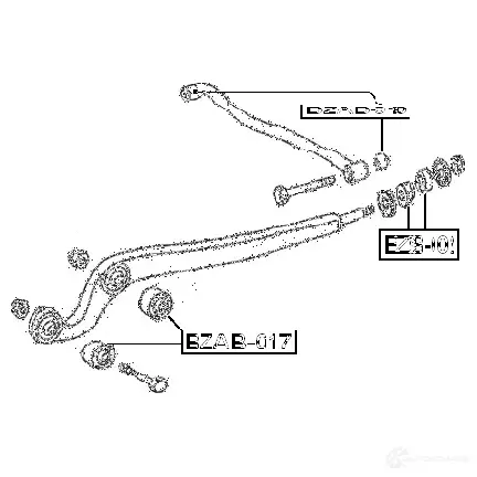 Сайлентблок FEBEST M8I8A Z4 4056111059372 3825797 bzab018 изображение 1