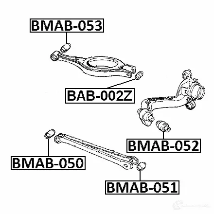 Сайлентблок FEBEST 4056111122359 6B N63VI 1270603442 bmab051 изображение 1