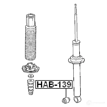 Втулка амортизатора FEBEST 3826455 hab139 TOZS Q 4056111008899 изображение 1