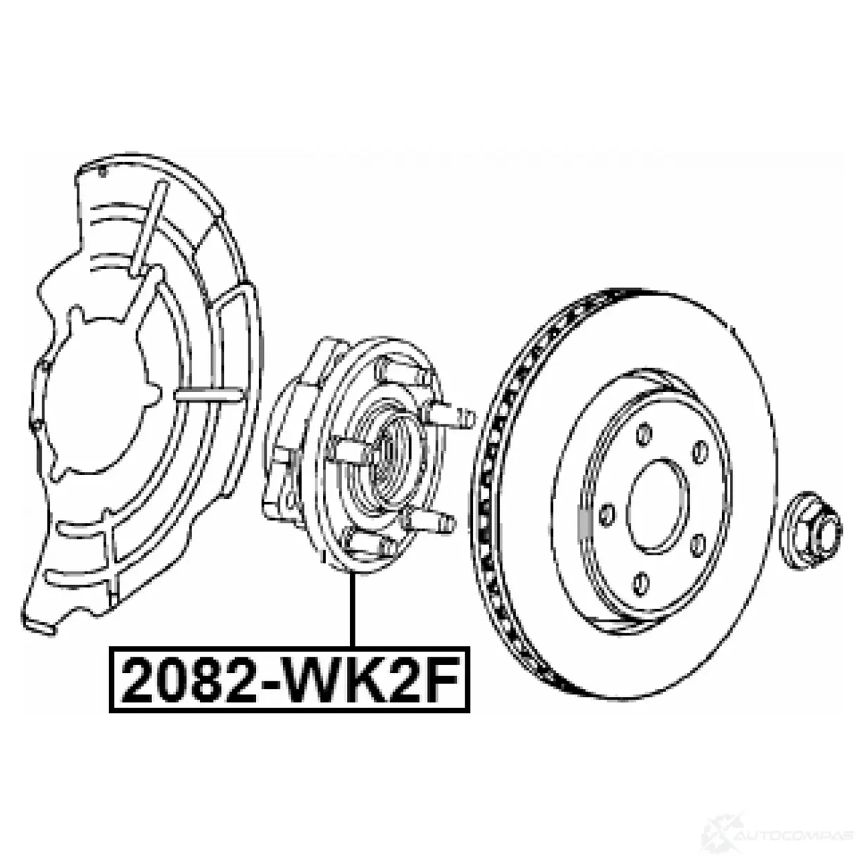 Ступица колеса FEBEST 2082-WK2F 1440023212 P NTCO изображение 1