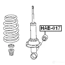 Втулка амортизатора FEBEST 4056111006697 hab017 MD XZX 3826388 изображение 1