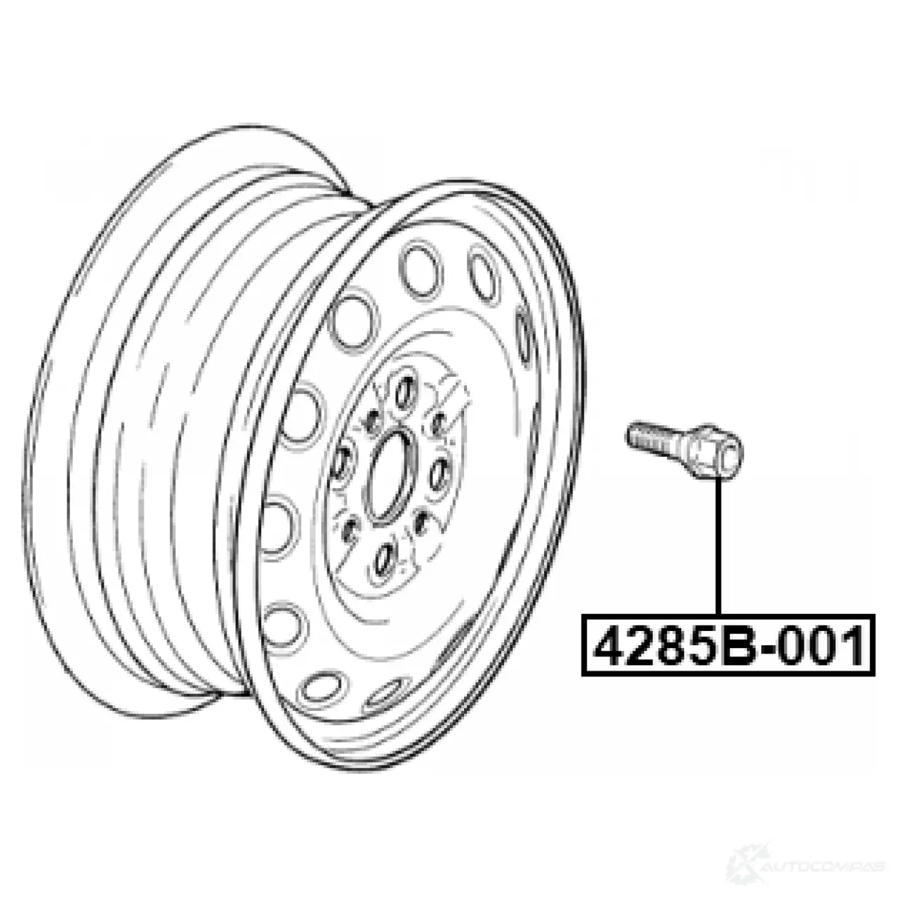 Шпилька колеса FEBEST 4285B-001 V42D 38 1440023454 изображение 1