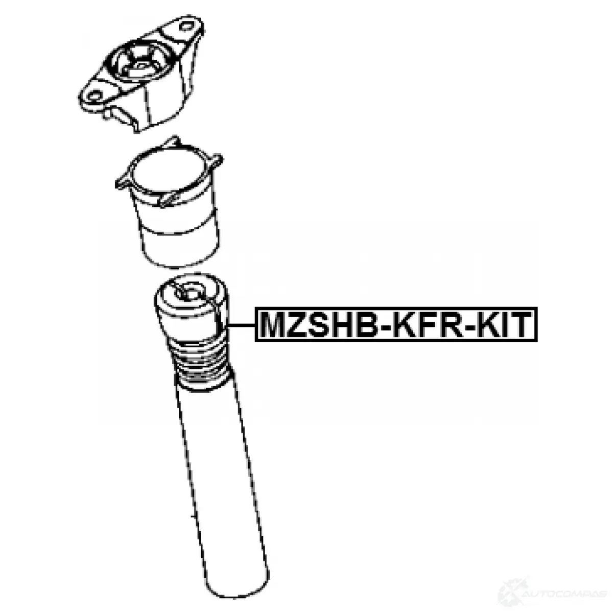 Пылезащитный комплект, амортизатор FEBEST 1440023627 MZSHB-KFR-KIT 8RNVO W изображение 1