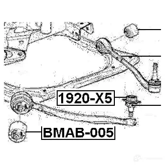 Сайлентблок FEBEST bmab004 YC5LO 2 1424585313 4056111047096 изображение 1