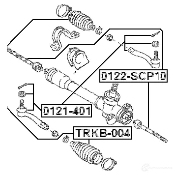 Рулевая тяга FEBEST 0122scp10 J ZRKBNC 3821168 4056111084503 изображение 1