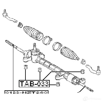 Рулевая тяга FEBEST T FAUEX 4056111071244 0122nzt260 3821166 изображение 1