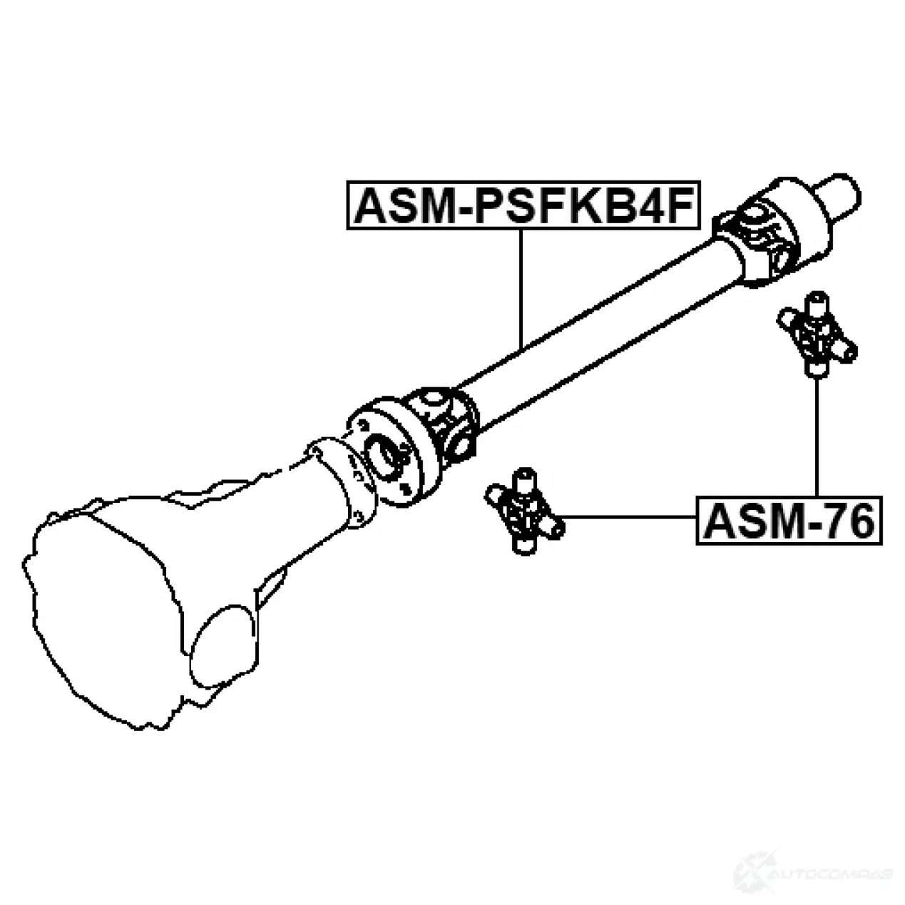 Карданный вал, главная передача FEBEST 4JZ W12J 1440024467 ASM-PSFKB4F изображение 1