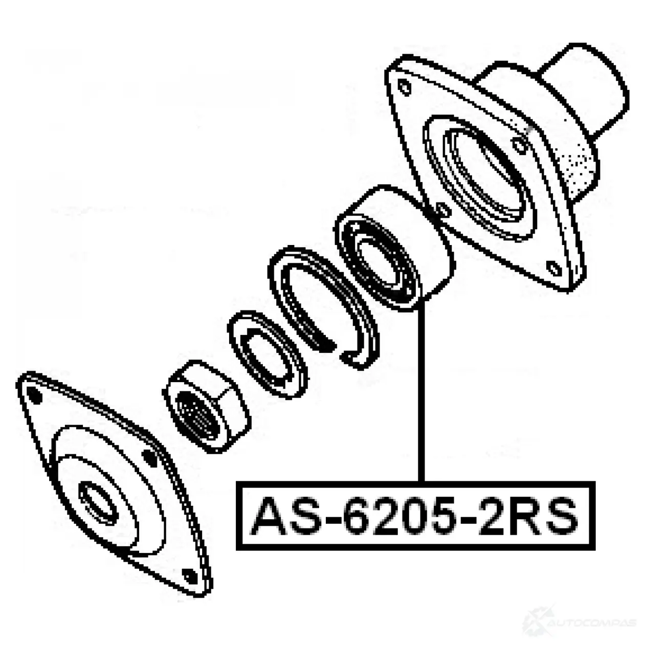 Подшипник FEBEST H5F OBZ 4056111013497 as62052rs 3825577 изображение 1